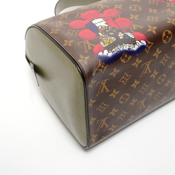 Louis Vuitton Yamamoto Kansai Monogram Epi Speedy 30 Boston Bag, Black, Kabuk... - Picture 5 of 14